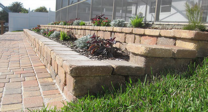 An image of paved steps.